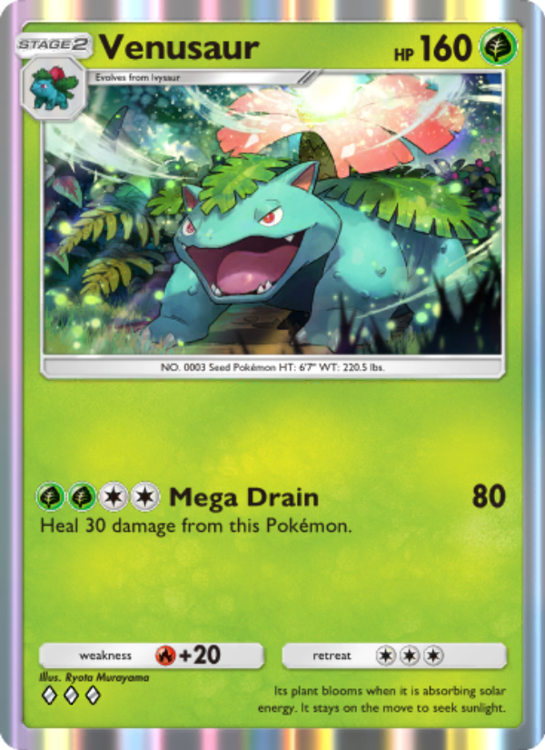 Venusaur 003/286 — Genetic Apex (English Pokémon TCG card)
