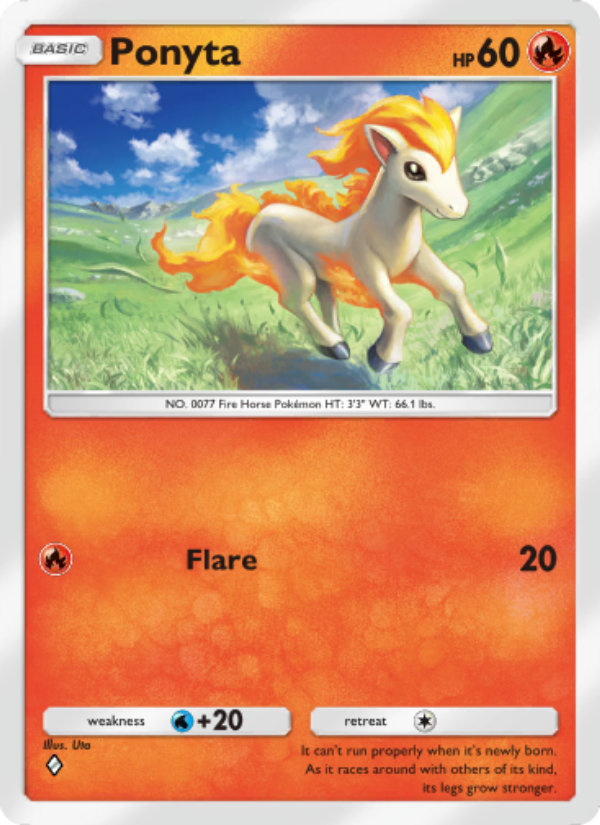 Ponyta 042/286 — Genetic Apex (English Pokémon TCG card)