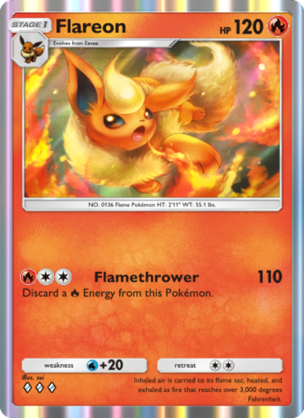 Flareon 045/286 — Genetic Apex (English Pokémon TCG card)
