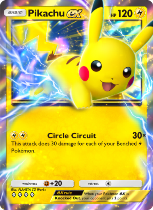 Pikachu ex 096/286 — Genetic Apex (English Pokémon TCG card)