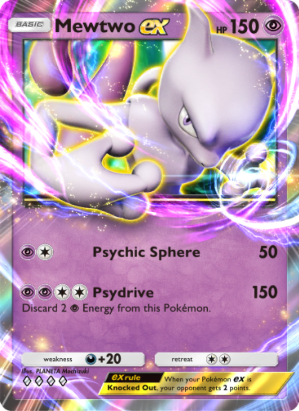 Mewtwo ex 129/286 — Genetic Apex (English Pokémon TCG card)