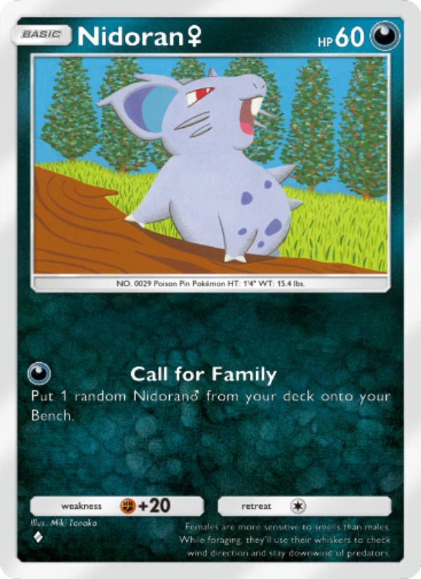 Nidoran♀ 166/286 — Genetic Apex (English Pokémon TCG card)