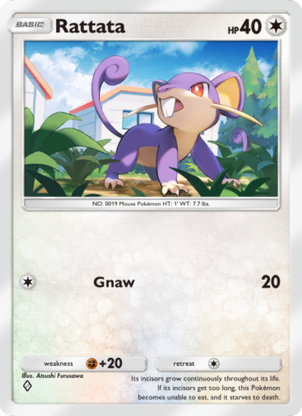 Rattata 189/286 — Genetic Apex (English Pokémon TCG card)