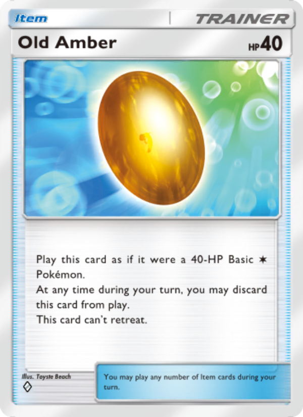 Old Amber 218/286 — Genetic Apex (English Pokémon TCG card)