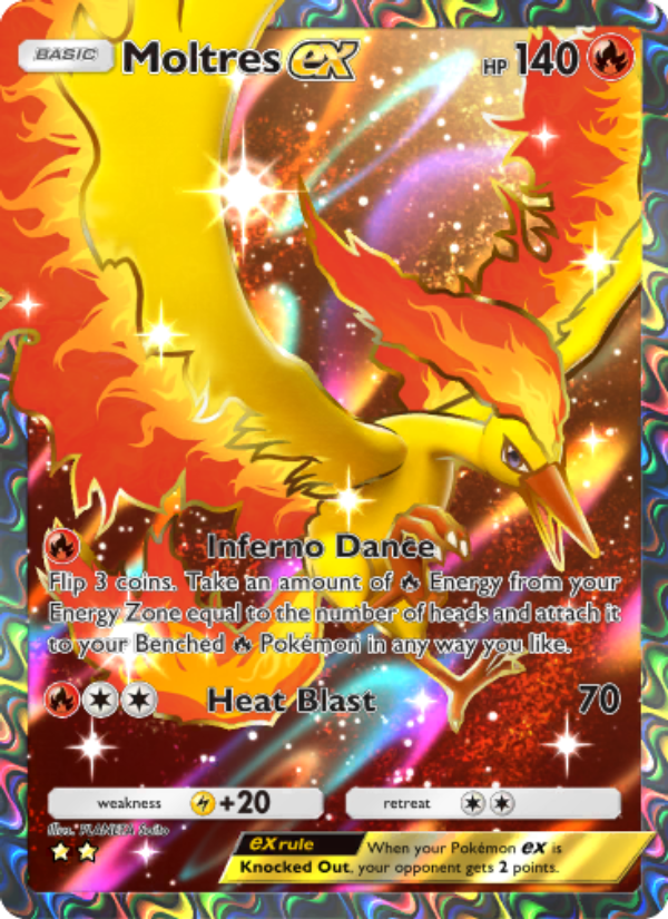 Moltres ex 255/286 — Genetic Apex (English Pokémon TCG card)