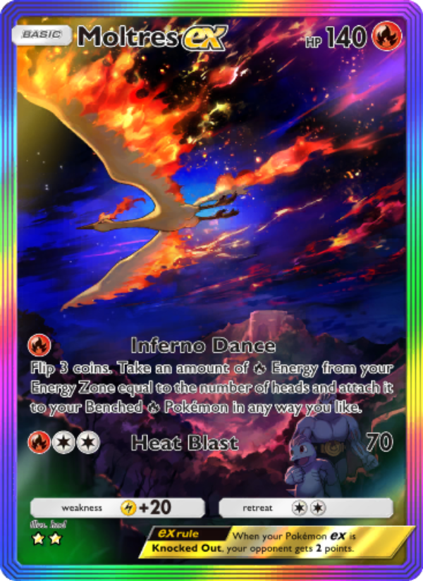 Moltres ex 274/286 — Genetic Apex (English Pokémon TCG card)