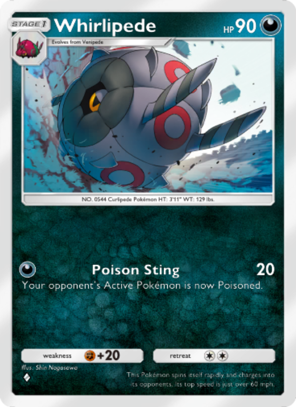 Whirlipede 054/86 — Mythical Island (English Pokémon TCG card)