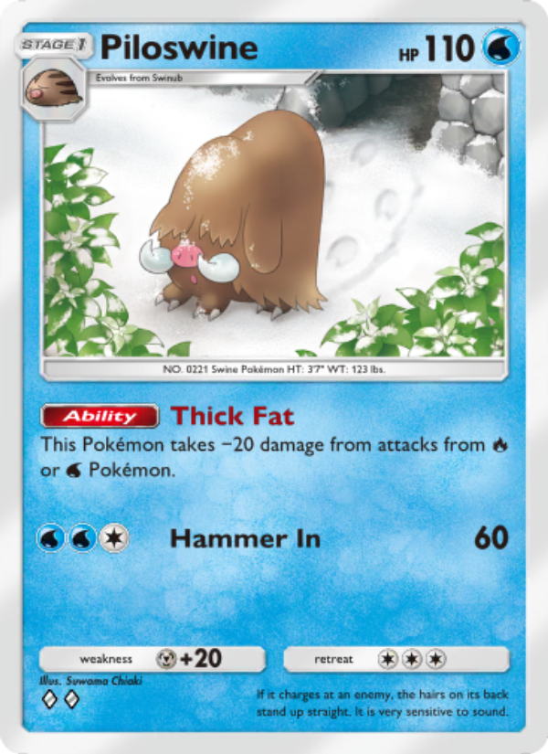 Piloswine 032/207 — Space-Time Smackdown (English Pokémon TCG card)