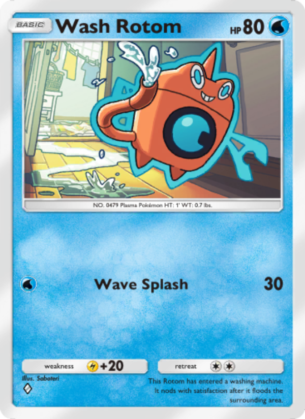 Wash Rotom 047/207 — Space-Time Smackdown (English Pokémon TCG card)