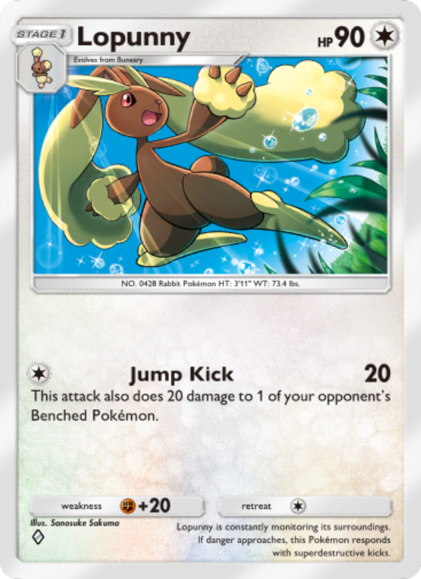 Lopunny 138/207 — Space-Time Smackdown (English Pokémon TCG card)