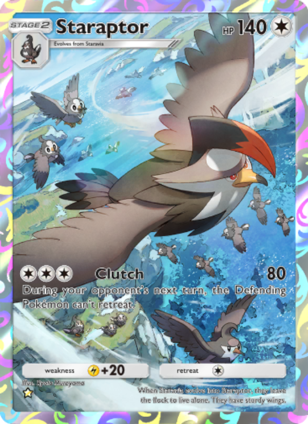 Staraptor 176/207 — Space-Time Smackdown (English Pokémon TCG card)