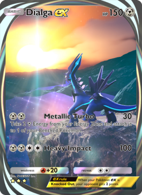 Dialga ex 205/207 — Space-Time Smackdown (English Pokémon TCG card)