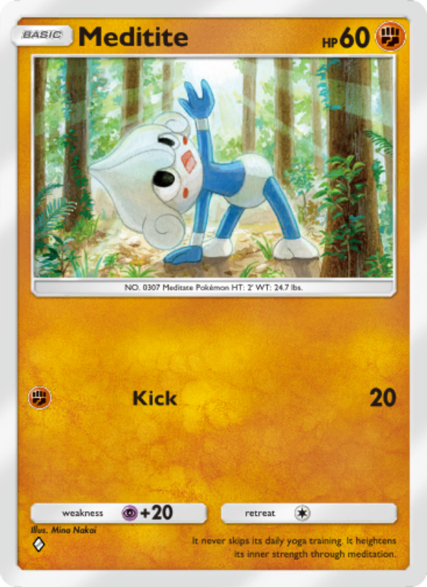 Meditite 043/96 — Triumphant Light (English Pokémon TCG card)
