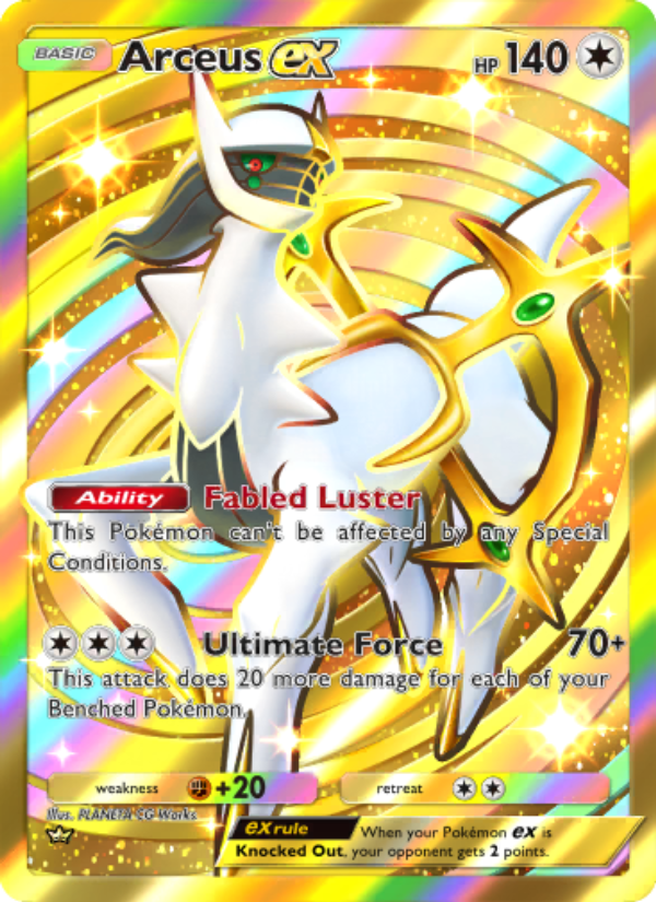 Arceus ex 096/96 — Triumphant Light (English Pokémon TCG card)