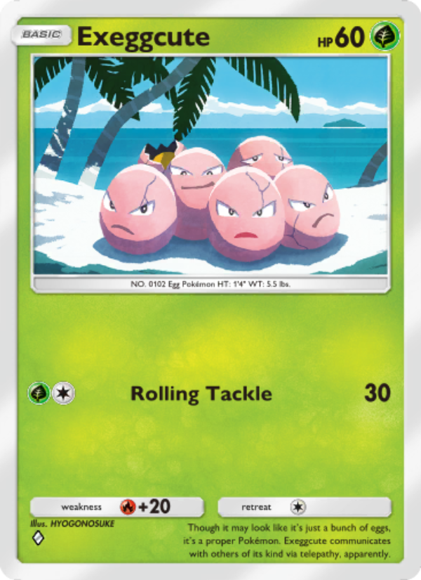 Exeggcute 001/239 — Celestial Guardians (English Pokémon TCG card)