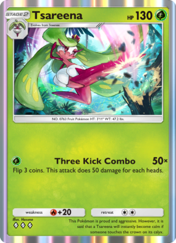 Tsareena 020/239 — Celestial Guardians (English Pokémon TCG card)