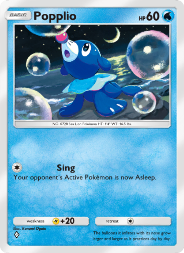 Popplio 045/239 — Celestial Guardians (English Pokémon TCG card)