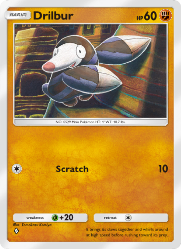 Drilbur 093/239 — Celestial Guardians (English Pokémon TCG card)