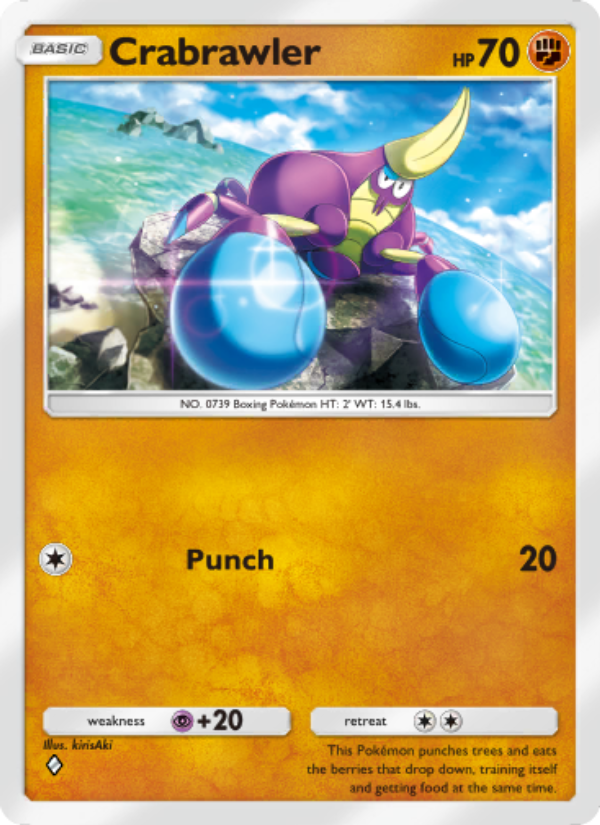 Crabrawler 097/239 — Celestial Guardians (English Pokémon TCG card)