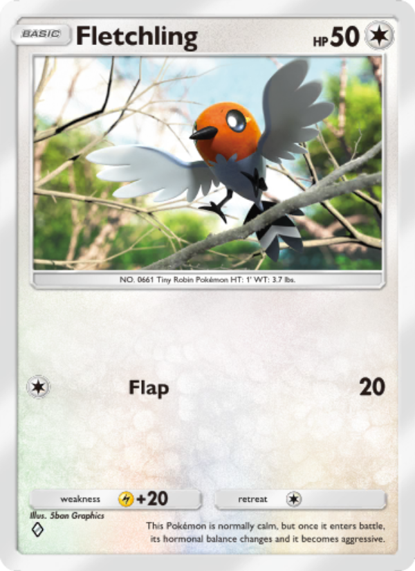 Fletchling 131/239 — Celestial Guardians (English Pokémon TCG card)