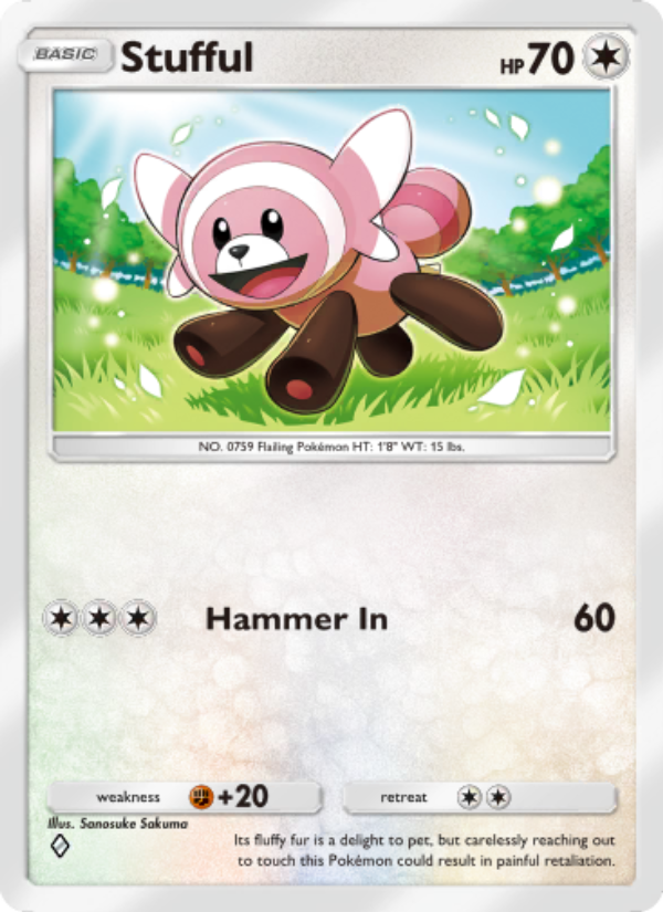 Stufful 138/239 — Celestial Guardians (English Pokémon TCG card)