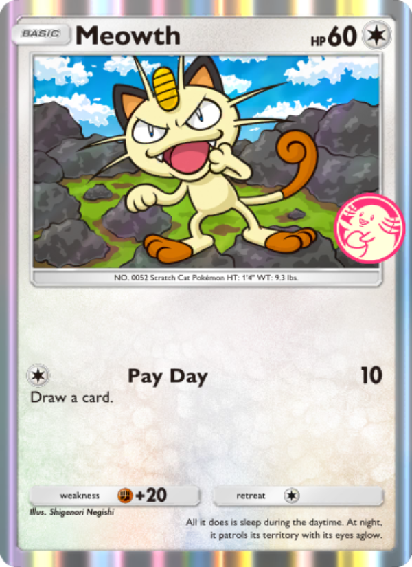 Meowth 012/100 — Promos-A (English Pokémon TCG card)