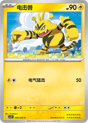 Electabuzz 066/222 — Chasing Glory (Simplified) (Chinese Pokémon TCG card)
