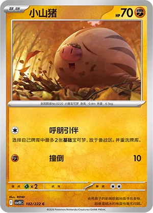 Swinub 102/222 — Chasing Glory (Simplified) (Chinese Pokémon TCG card)