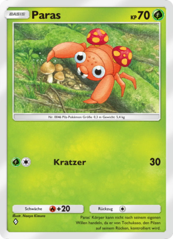 Paras 014 — Unschlagbare Gene (German Pokémon TCG card)