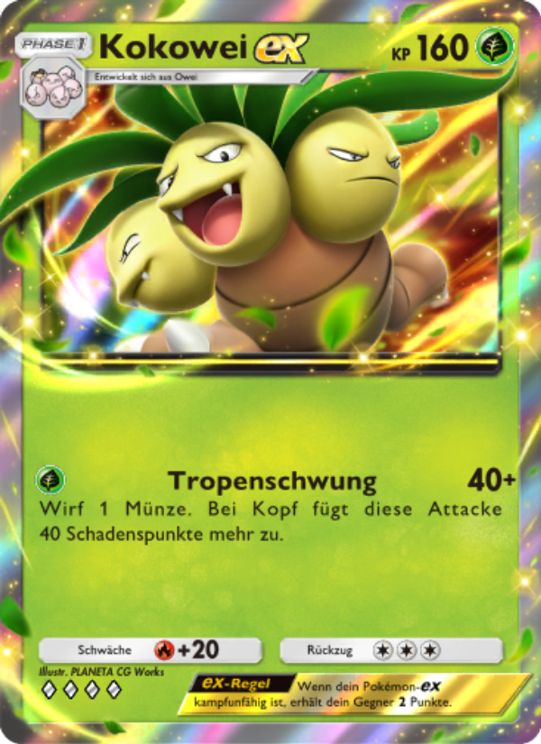 Kokowei-ex 023 — Unschlagbare Gene (German Pokémon TCG card)