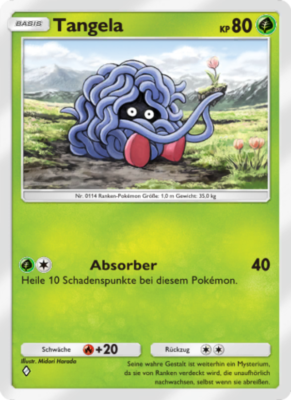 Tangela 024 — Unschlagbare Gene (German Pokémon TCG card)