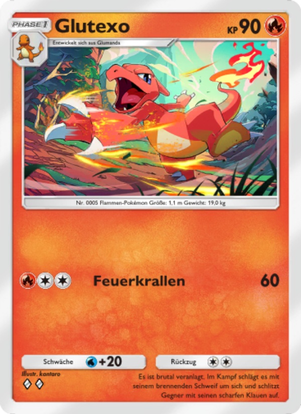 Glutexo 034 — Unschlagbare Gene (German Pokémon TCG card)