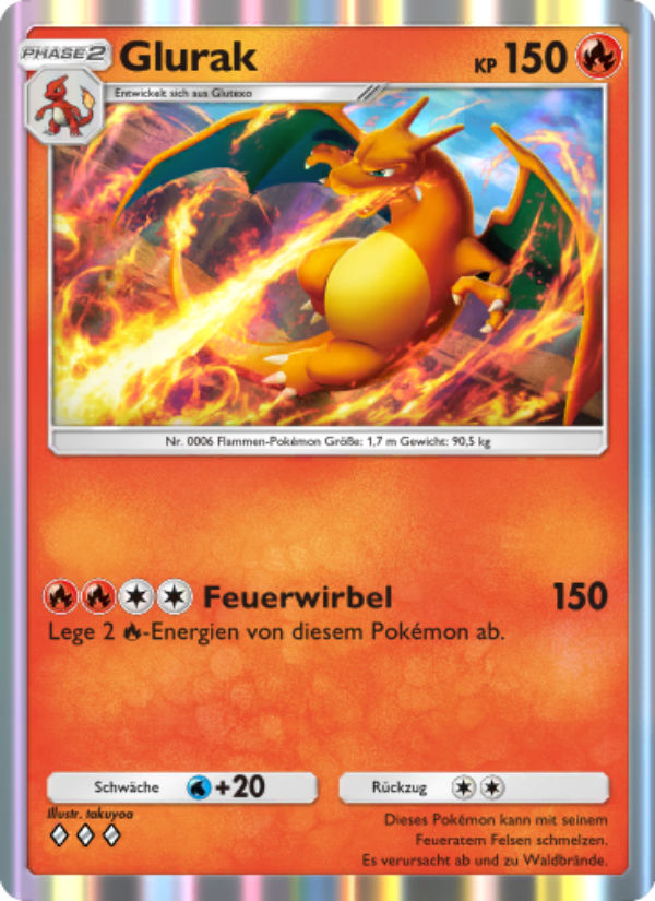 Glurak 035 — Unschlagbare Gene (German Pokémon TCG card)