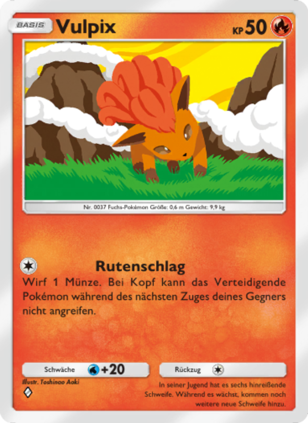 Vulpix 037 — Unschlagbare Gene (German Pokémon TCG card)