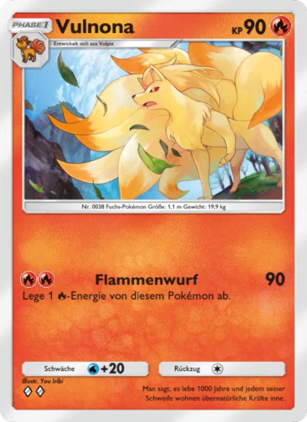 Vulnona 038 — Unschlagbare Gene (German Pokémon TCG card)