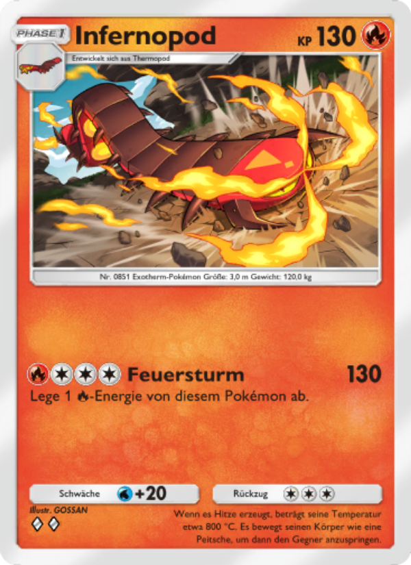 Infernopod 052 — Unschlagbare Gene (German Pokémon TCG card)
