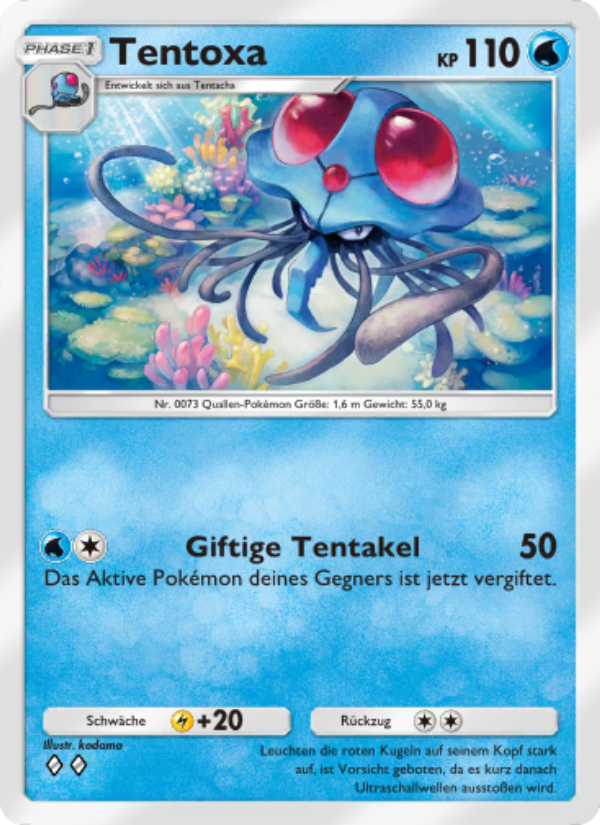 Tentoxa 063 — Unschlagbare Gene (German Pokémon TCG card)