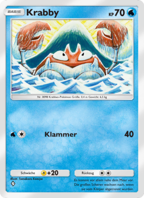 Krabby 068 — Unschlagbare Gene (German Pokémon TCG card)