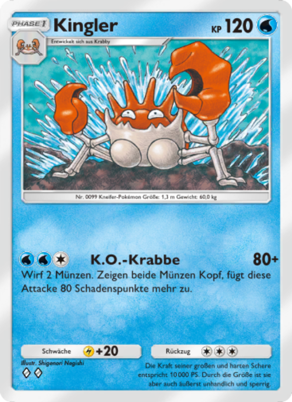 Kingler 069 — Unschlagbare Gene (German Pokémon TCG card)
