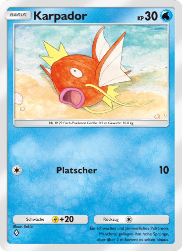 Karpador 077 — Unschlagbare Gene (German Pokémon TCG card)