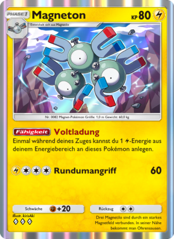 Magneton 098 — Unschlagbare Gene (German Pokémon TCG card)