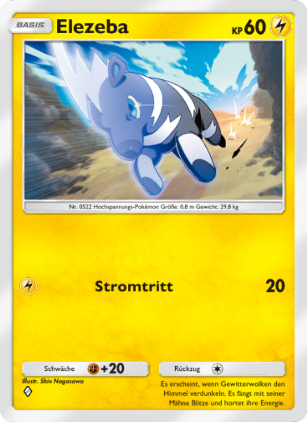 Elezeba 105 — Unschlagbare Gene (German Pokémon TCG card)