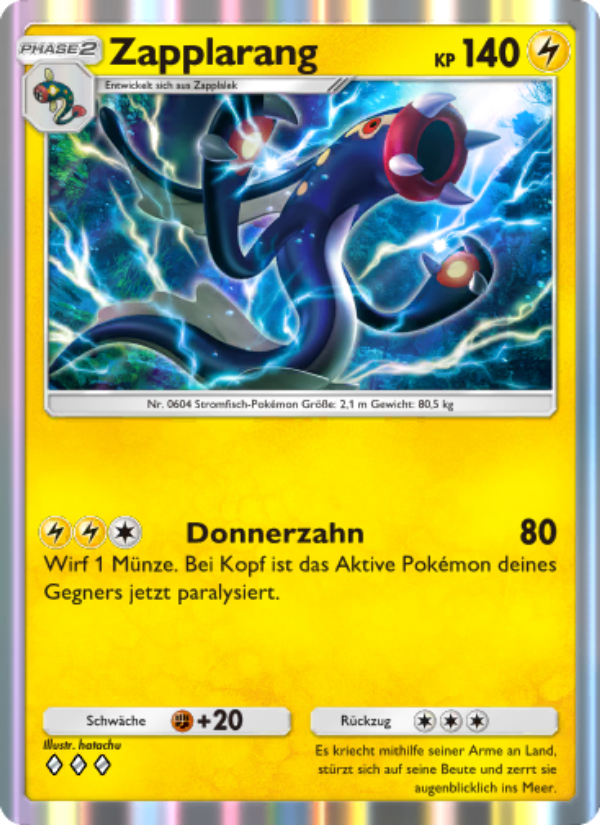 Zapplarang 109 — Unschlagbare Gene (German Pokémon TCG card)