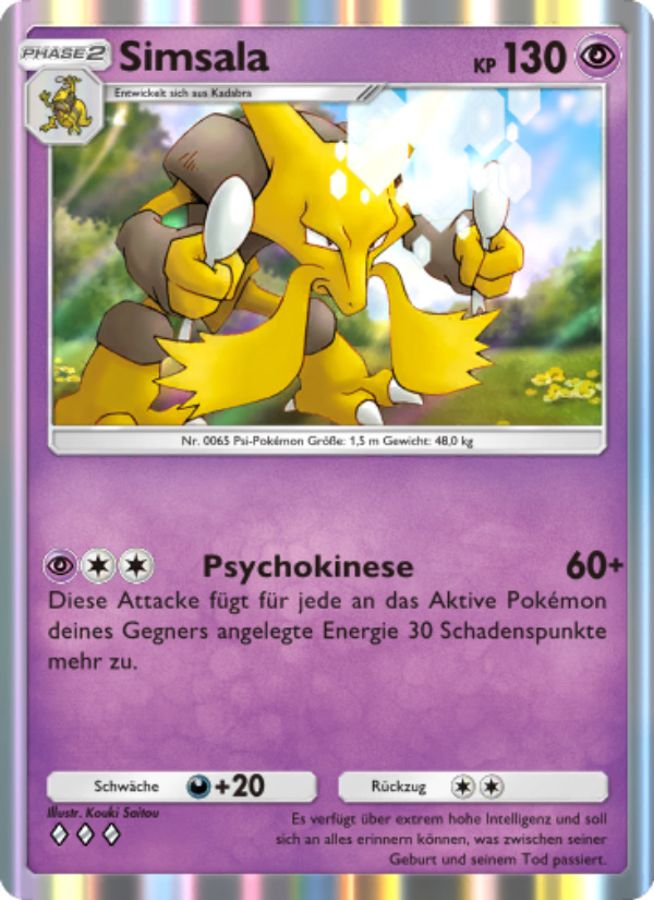 Simsala 117 — Unschlagbare Gene (German Pokémon TCG card)
