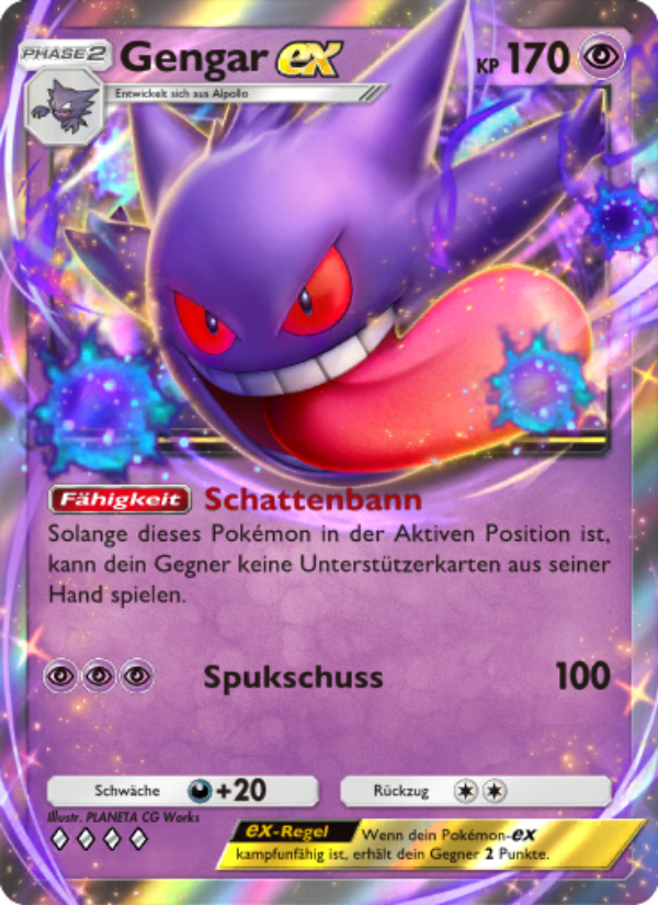 Gengar-ex 123 — Unschlagbare Gene (German Pokémon TCG card)