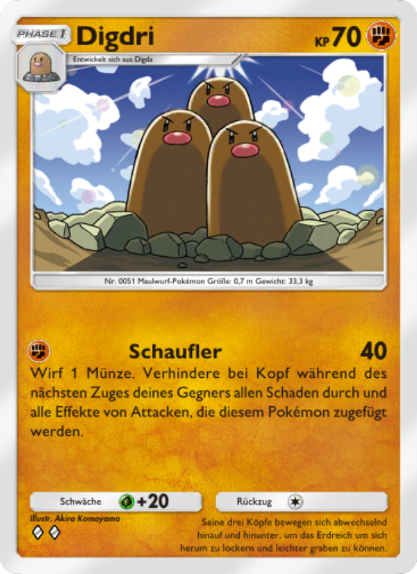 Digdri 140 — Unschlagbare Gene (German Pokémon TCG card)