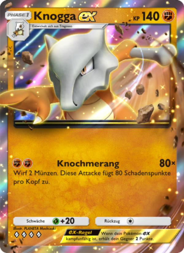 Knogga-ex 153 — Unschlagbare Gene (German Pokémon TCG card)