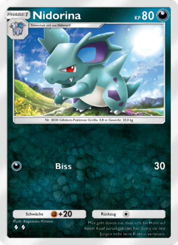 Nidorina 167 — Unschlagbare Gene (German Pokémon TCG card)