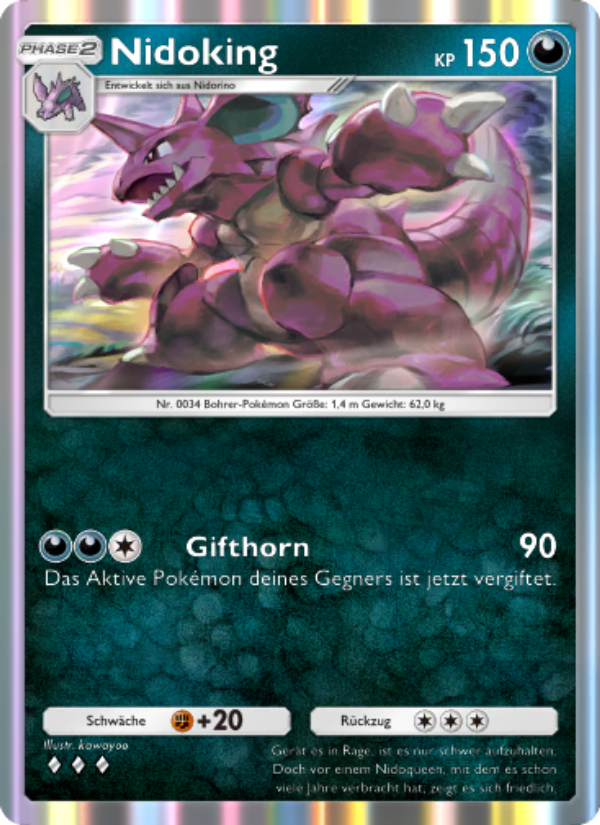 Nidoking 171 — Unschlagbare Gene (German Pokémon TCG card)
