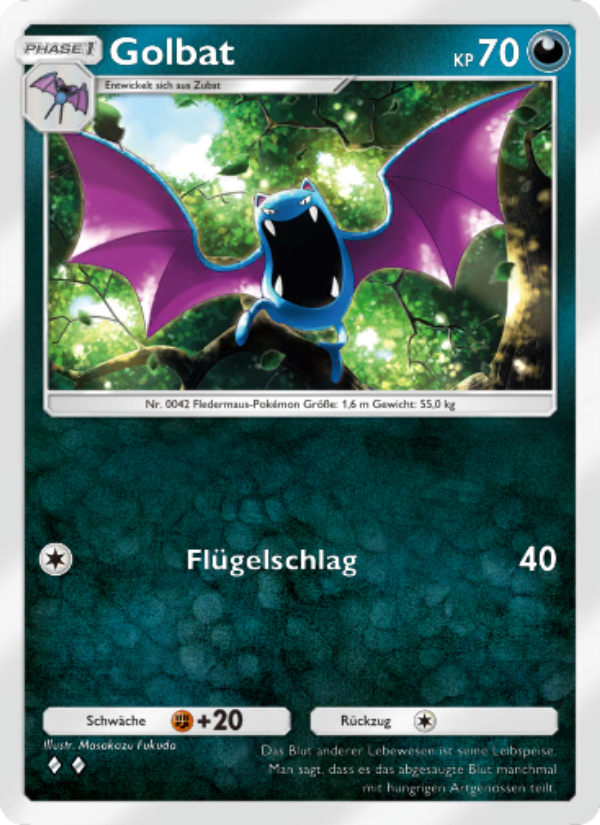 Golbat 173 — Unschlagbare Gene (German Pokémon TCG card)